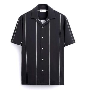 Zara Black Striped Men's Shirt